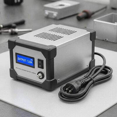 Chargeur de batterie standard en acier et en plastique avec une longueur de câble de 1,5 mètre et un courant de sortie de 5 A pour les équipements industriels