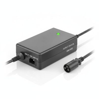 Puissance maximale de sortie de 84W Chargeur de batterie pour vélo électrique avec sortie 54,6V 2A et entrée CA de 100-240V pour vélos électriques